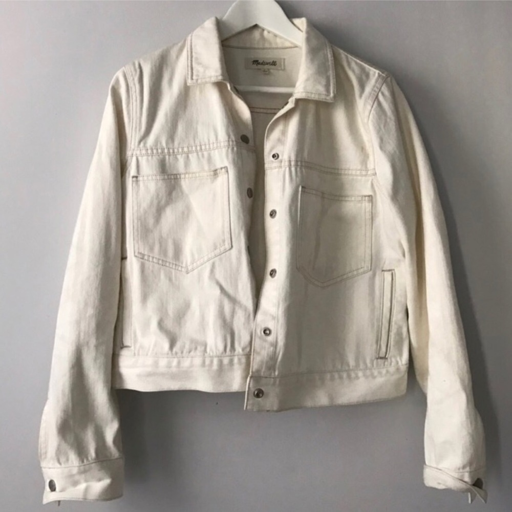 Madewell White denim jacket